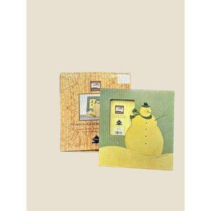 NEW Warren Kimble Collection Folk Art Snowman Picture Frame 5"x7" Winter Theme B